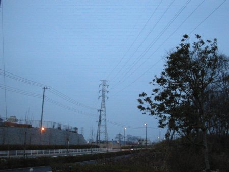 坪井町の送電線