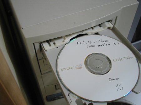 無料版をCD-Rに書き込んだ