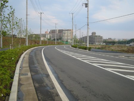 坪井町から習志野台へ抜ける道が開通した