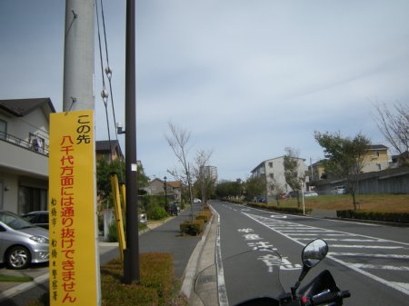 八千代への道路は開通してない